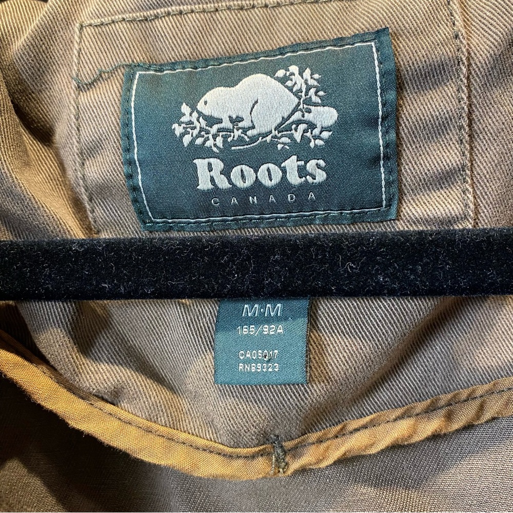 Y2K 80s Woman M Roots Military Parka Fishtail Olive Green Hooded Jacket Coat - Picture 5 of 14